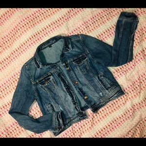 Distressed Denim Jacket (American Eagle)